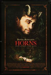 5z415 HORNS advance DS 1sh '13 creepy horror image of Daniel Radcliffe & dead Heather Graham!