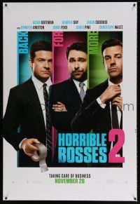 5z417 HORRIBLE BOSSES 2 teaser DS 1sh '14 Waltz, Foxx, Bateman, Day, Sudeikis, Aniston, Pine!