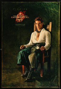 5z429 HUNGER GAMES: CATCHING FIRE teaser DS 1sh '13 Sam Claflin as Finnick seated in chair!