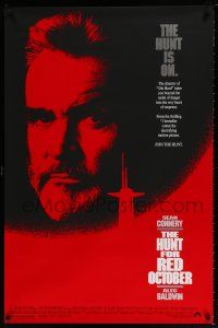 5z439 HUNT FOR RED OCTOBER 1sh '90 Russian military submarine captain Sean Connery, hunt is on!