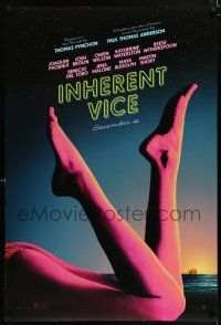 5z468 INHERENT VICE teaser DS 1sh '14 Joaquin Phoenix, Brolin, Wilson, sexy image of legs on beach