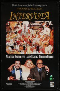 5z479 INTERVISTA 1sh '92 Federico Fellini, Italian, Marcello Mastroianni, Anita Ekberg!