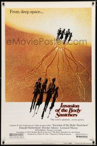 5z482 INVASION OF THE BODY SNATCHERS advance 1sh '78 Kaufman classic remake of space invaders!