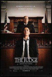 5z501 JUDGE advance DS 1sh '14 great image of lawyer Robert Downey Jr. and Robert Duvall!