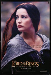 5z544 LORD OF THE RINGS: THE RETURN OF THE KING teaser DS 1sh '03 sexy Liv Tyler as Arwen!