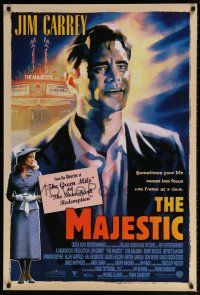 5z555 MAJESTIC int'l 1sh '01 great art of Jim Carrey, directed by Frank Darabont!