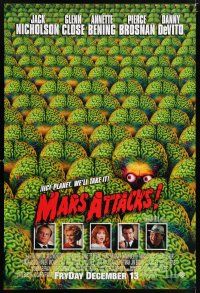 5z570 MARS ATTACKS! int'l advance 1sh '96 directed by Tim Burton, great image of many alien brains!