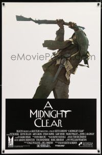 5z592 MIDNIGHT CLEAR 1sh '92 Peter Berg, Kevin Dillon, Ethan Hawke, cool image of soldier!