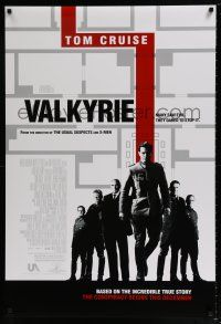 5z818 VALKYRIE advance DS 1sh '08 Bryan Singer, Tom Cruise, German plot to assassinate Hitler!