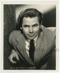 6a055 ADVENTURES OF MARTIN EDEN deluxe 8x10 still '42 c/u of Glenn Ford holding pipe by Schafer!