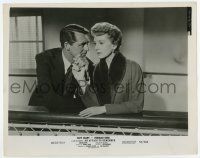 6a059 AFFAIR TO REMEMBER 8x10.25 still '57 c/u of Cary Grant & Deborah Kerr holding hands on boat!