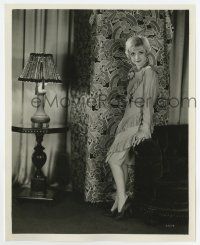 6a064 ALICE WHITE 7.75x9.75 still '20s the pretty actress wearing a simple frock turned ornate!
