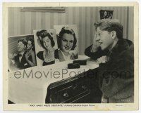 6a071 ANDY HARDY MEETS DEBUTANTE 8.25x10 still '40 Mickey Rooney stares at Judy Garland's photo!