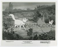 6a084 ARISTOCATS 8x10 still '71 Walt Disney cartoon, goose makes friends with Duchess & kittens!