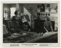 6a097 BACHELOR & THE BOBBY-SOXER 8x10.25 still '47 Myrna Loy looks at Shirley Temple by fireplace!