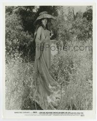 6a175 CAMELOT 8x10 still '68 Vanessa Redgrave as Guenevere wearing cool dress in field outdoors!