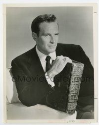 6a190 CHARLTON HESTON TV 7x9 still '60 he's reading from the Bible on The Ed Sullivan Show!
