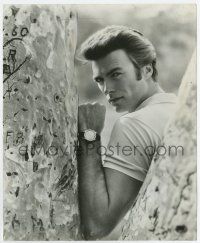 6a203 CLINT EASTWOOD 8x10 still '67 great youthful c/u posing outdoors making Fistful of Dollars!