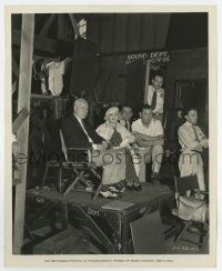 6a283 EVERY DAY'S A HOLIDAY candid 8x10 still '37 Mae West sits with crew on the set!
