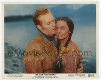 6a011 FAR HORIZONS color 8x10 still '55 Charlton Heston as William Clark & Donna Reed as Sacajawea!