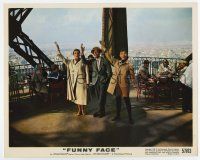 6a014 FUNNY FACE color 8x10 still '57 Audrey Hepburn, Fred Astaire & Kay Thompson on Eiffel Tower!