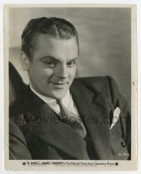 6a356 G-MEN 8x10 still '35 great smirking portrait of James Cagney on the right side of the law!