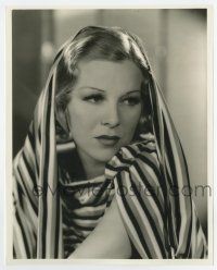 6a351 GLENDA FARRELL 8x10 still '30s c/u of the Warner Bros star wearing shawl by Elmer Fryer!