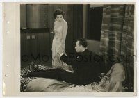 6a417 HONOR AMONG LOVERS 8x11 key book still '31 Monroe Owsley on bed grabs at Claudette Colbert!