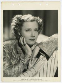 6a445 IRENE DUNNE 8x11 key book still '37 portrait in shimmering blouse from High, Wide and Handsome