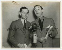 6a447 IRVING BERLIN/EDDIE CANTOR 8x10 radio publicity still '30s performing together on CBS radio!