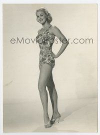 6a455 JAN STERLING deluxe 6x8 still '61 the sexy blonde actress full-length modeling swimsuit!