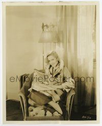 6a464 JEAN ARTHUR 8x10.25 still '31 in her dressing room while making Gang Busters by Don English!