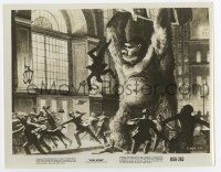 6a503 KING KONG 8x10 still R56 artwork of giant ape with car over head, like six-sheet!