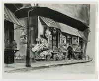 6a530 LIFE OF EMILE ZOLA 8.25x10 still '37 cool city street set design sketch by Anton Grot!