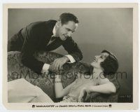 6a558 MANSLAUGHTER 8x10.25 still '30 Fredric March romancing pretty Claudette Colbert on couch!
