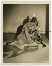 6a569 MARY DORAN 8x10.25 still '30 in child's clothes playing with toy cannon on 4th of July!