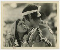 6a668 REDSKIN 8.25x10 still '29 great c/u of Native American Indian Richard Dix & Gladys Belmont!