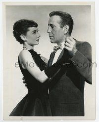 6a694 SABRINA TV 7x9 still R67 close up of sexy Audrey Hepburn dancing with Humphrey Bogart!