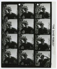 6a700 SAND PEBBLES 8.25x10 contact sheet '67 great candid images of of Steve McQueen outdoors!