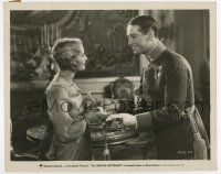 6a736 SMILING LIEUTENANT 8x10 still '31 Maurice Chevalier gives his sword to Miriam Hopkins!