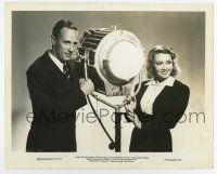 6a754 STAND-IN 8.25x10.25 still '37 great close up of Leslie Howard & Joan Blondell w/ set light!
