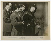6a789 THING 8x10 still '51 Kenneth Tobey & man with rifle prepare to open door, classic horror!