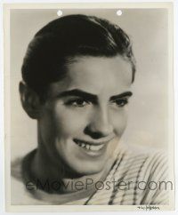 6a833 TYRONE POWER 8.25x10 still '37 super young head & shoulders c/u of the handsome star!