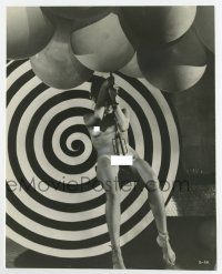 6a158 BREAK-UP 7.5x9.25 still '65 wild image of completely naked woman flying w/ balloons!