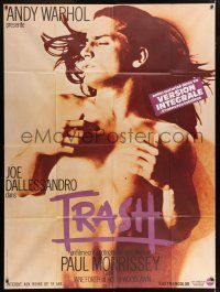 6b716 ANDY WARHOL'S TRASH French 1p R80s barechested Joe Dallessandro, Andy Warhol classic!