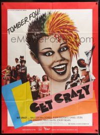 6b773 GET CRAZY French 1p '83 great different C. Grello art, rock 'n' roll cult classic!
