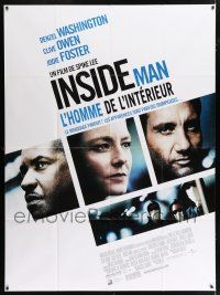 6b804 INSIDE MAN French 1p '06 Spike Lee, Denzel Washington, Clive Owen, Jodie Foster!