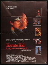 6b811 KARATE KID PART II French 1p '86 great profile of Pat Morita as Mr. Miyagi & Ralph Macchio!