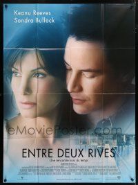 6b821 LAKE HOUSE French 1p '06 romantic close up of Keanu Reeves & Sandra Bullock, fantasy!