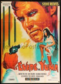 6b840 LONG RIDE FROM HELL French 1p '68 different Belinsky art of Steve Reeves & sexy girl!